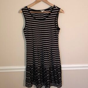 Max Studio Striped Skater dress Small